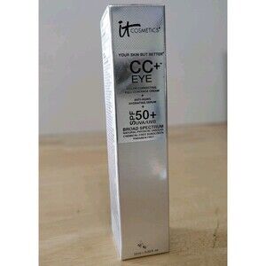 IT COSMETICS CC+ EYE COLOR medium CORRECTING FULL COVERAGE CREAM - 0.33 OZ -